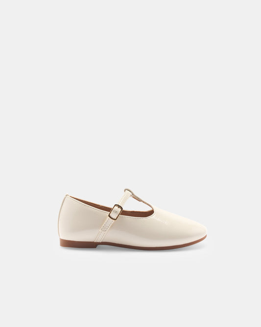 Image of Flats. Productname: Walnut Melbourne Audrey Mary Jane in Cream colour by brand - Walnut Melbourne