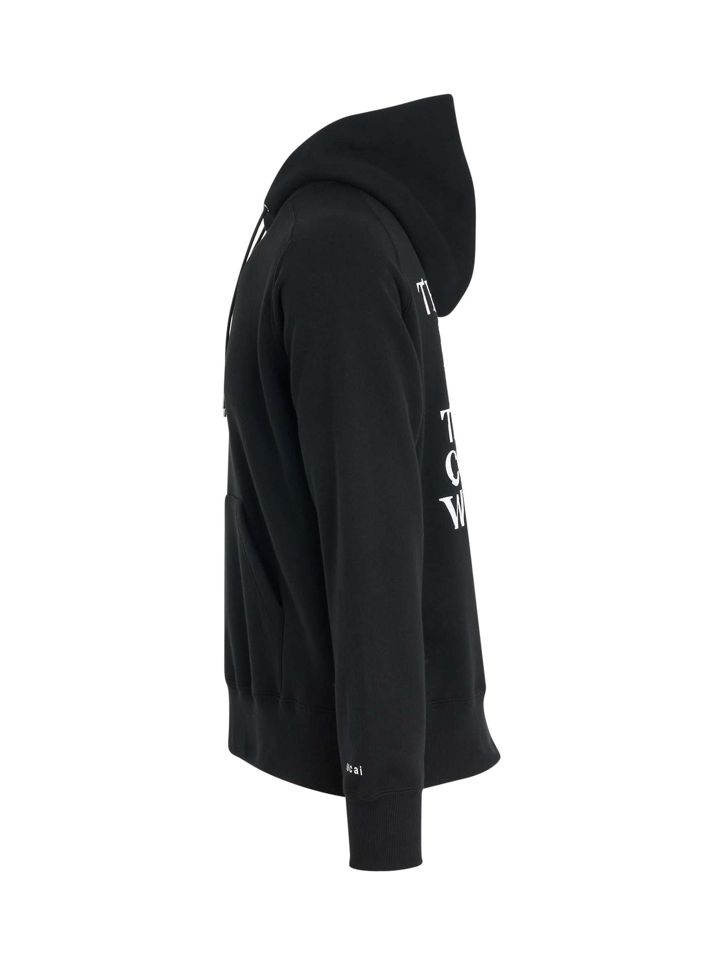 SACAI "Simple" Print Hoodie (Black)