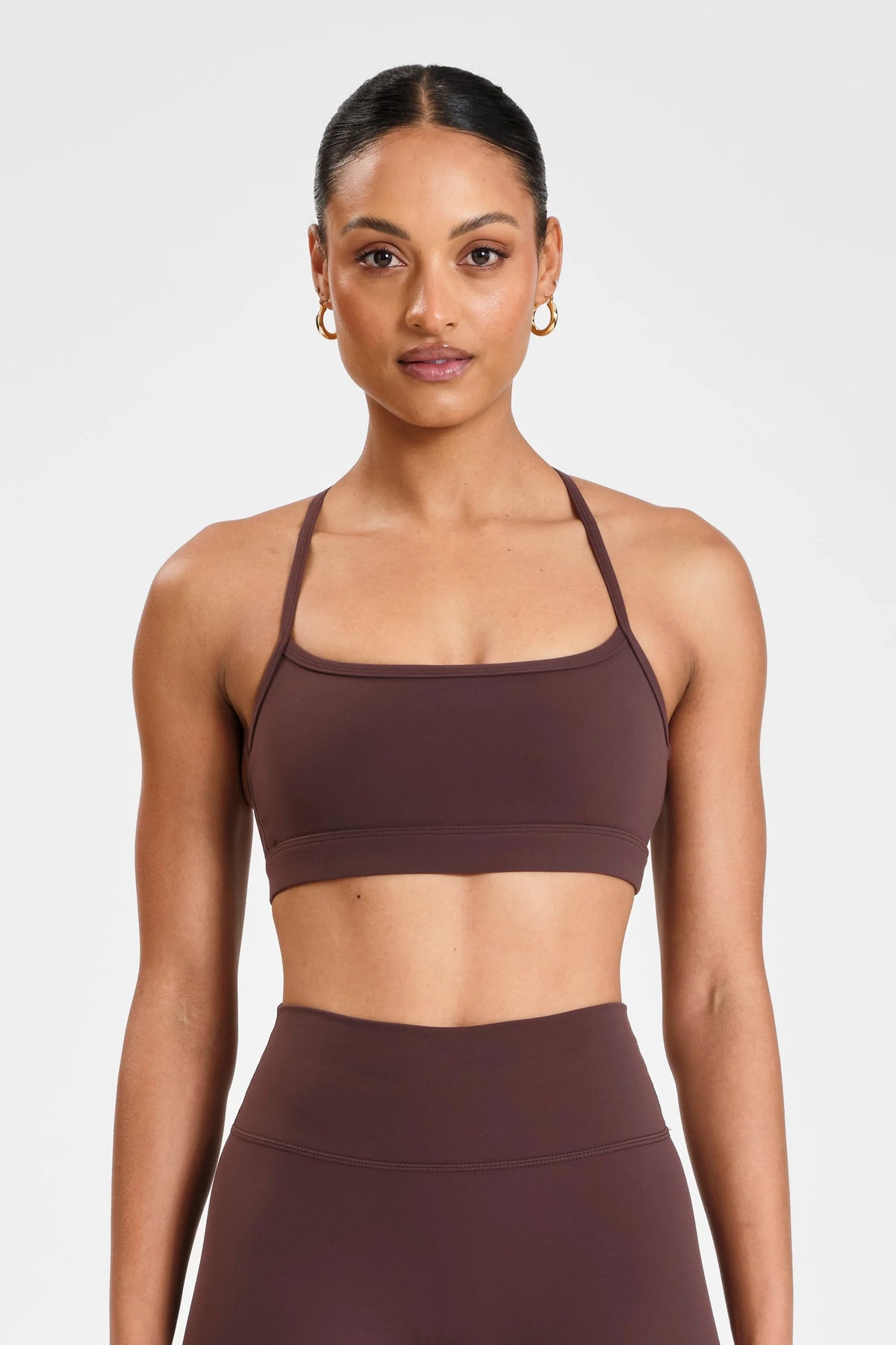 Image of Activewear. Product name - ALLFENIX CloudCore Y-Back Sports Bra in Espresso colour by brand - All Fenix