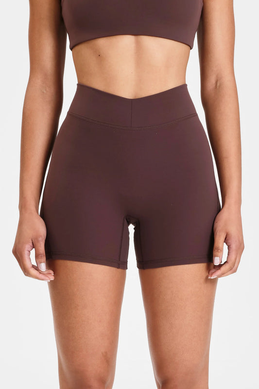 Image of Activewear. Product name - ALLFENIX CloudCore Sculpting 5" Bike Short in Espresso colour by brand - All Fenix