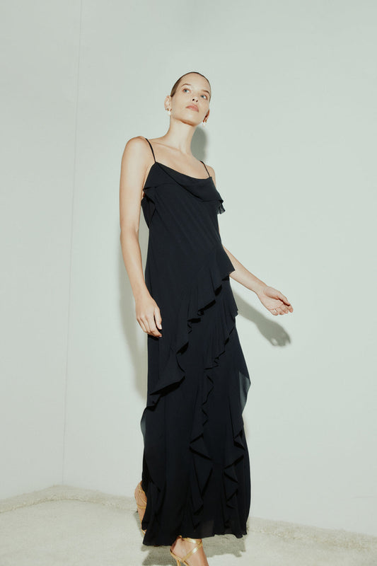 Image of Dresses. Productname: Esmeralda Dress in Black colour by brand - Manning Cartell