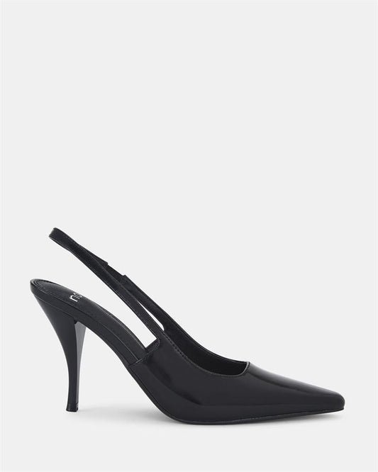 Image of Shoes. Product name - Ionix Women's Court High Heel Black Patent Novo Court in Black Patent colour by brand - NOVO