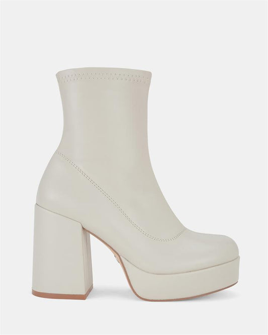 Image of Boots. Product name - Jurian Women's Boot High Heel CREAM Novo Boots in Cream colour by brand - NOVO