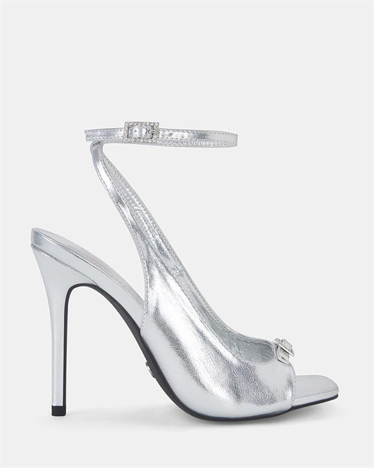 Image of Sandals. Product name - Yodelay Women's Fast Fashion SILVER Novo Sandals in Silver colour by brand - NOVO