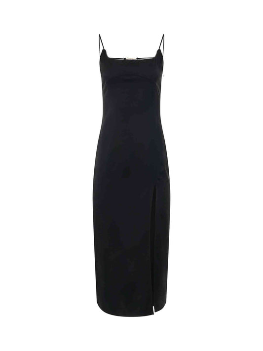 Image of a model wearing Dress. Productname: JACQUEMUS La Robe Notte in Black colour by brand - JACQUEMUS