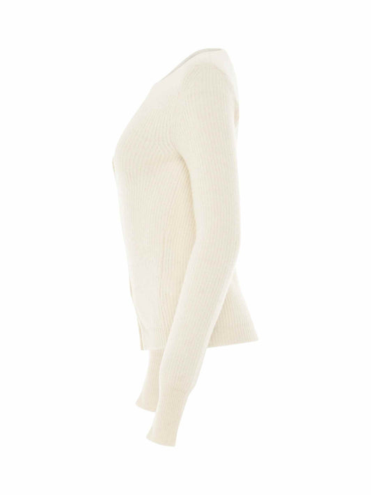 JACQUEMUS Pau Asymmetric Cardigan (Beige)