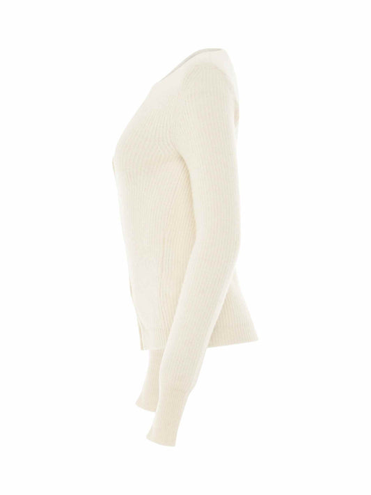 JACQUEMUS Pau Asymmetric Cardigan (Light Beige)