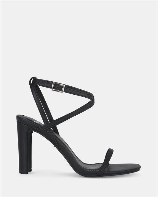 Image of Sandals. Product name - Lycan Women's Strappy High Heel BLACK Novo Sandals in Black colour by brand - NOVO
