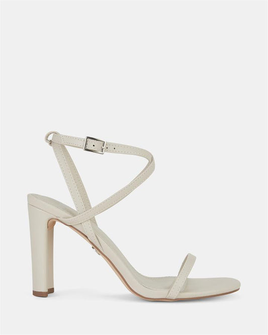 Image of Sandals. Product name - Lycan Women's Strappy High Heel CREAM Novo Sandals in Cream colour by brand - NOVO