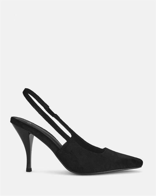 Image of Sandals. Product name - Zuzie Women's Fast Fashion BLACK VELVET Novo Sandals in Black Velvet colour by brand - NOVO