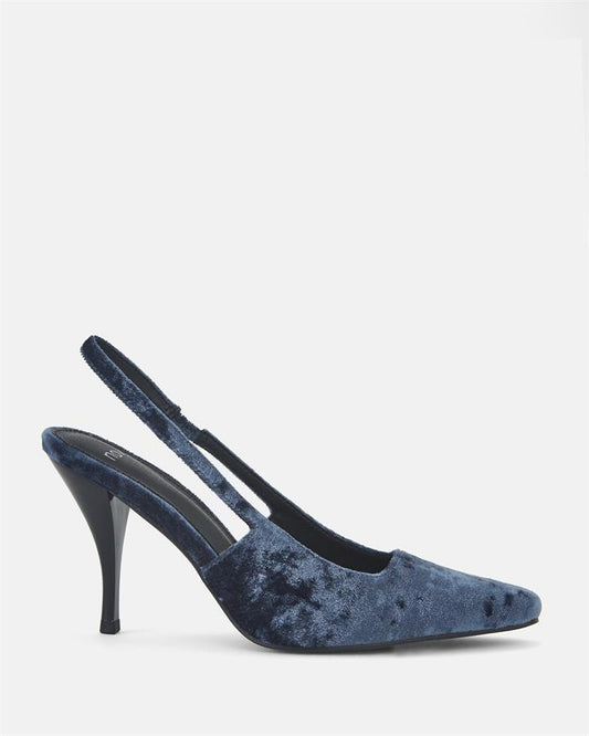 Image of Sandals. Product name - Zuzie Women's Fast Fashion BLUE VELVET Novo Sandals in Blue Velvet colour by brand - NOVO