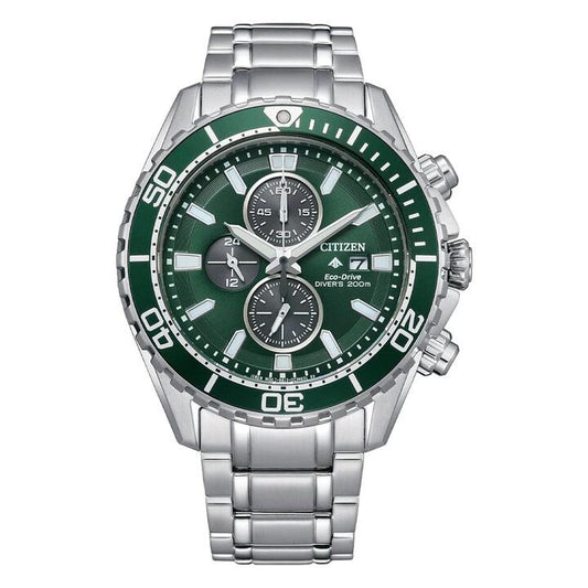 Image of Watches. Productname: Citizen Promaster Marine Green and Silver Tone Watch CA0820-50X in Watch colour by brand - Citizen