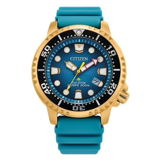 Image of Watches. Productname: Citizen Promaster Marine BN0162-02X Blue and Gold Men's Watch in Watch colour by brand - Citizen