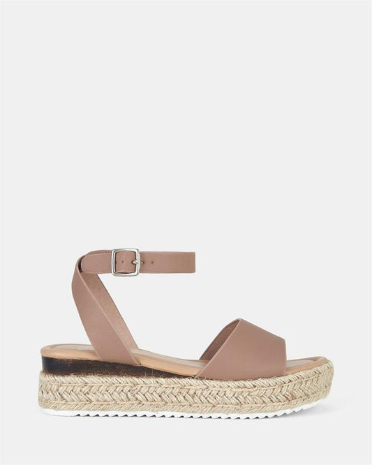 Image of Sandals. Product name - Tesa Women's Strappy Flat Nude Novo Sandals in Nude colour by brand - NOVO