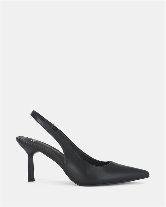 Image of Shoes. Product name - Iraya Women's Court Low Heel BLACK Novo Court in Black colour by brand - NOVO