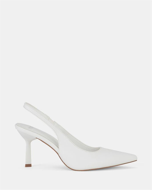 Image of Shoes. Product name - Iraya Women's Court Low Heel WHITE Novo Court in White colour by brand - NOVO