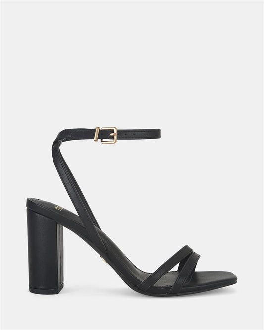 Image of Sandals. Product name - Lindsay Women's Strappy High Heel BLACK Novo Sandals in Black colour by brand - NOVO