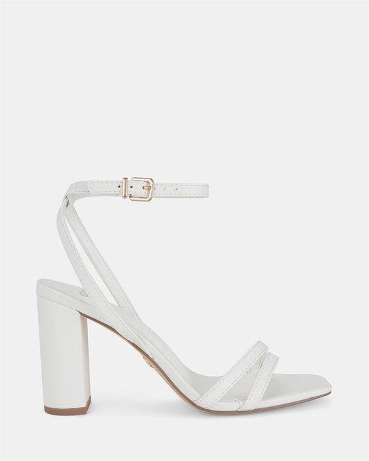Image of Sandals. Product name - Lindsay Women's Strappy High Heel WHITE Novo Sandals in White colour by brand - NOVO