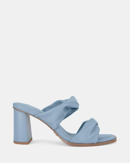 Image of Sandals. Product name - Lesia Women's Strappy High Heel SOFT BLUE Novo Sandals in Soft Blue colour by brand - NOVO