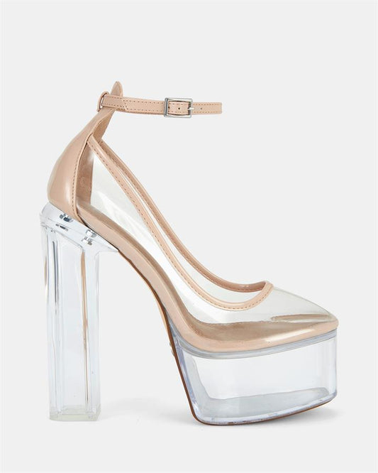 Image of Sandals. Product name - Yuzuki Women's Fast Fashion NUDE Novo Sandals in Nude colour by brand - NOVO