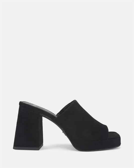 Image of Sandals. Product name - Futura Women's Peep Toe BLACK Novo Sandals in Black colour by brand - NOVO