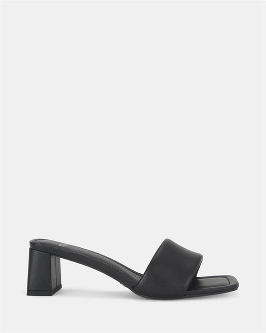 Image of Sandals. Product name - Ugenia Women's Strappy Low Heel BLACK Novo Sandals in Black colour by brand - NOVO