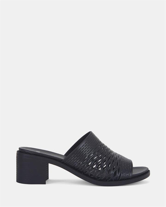 Image of Sandals. Product name - Francisco Women's Peep Toe BLACK Novo Sandals in Black colour by brand - NOVO