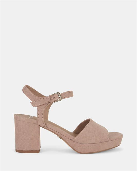 Image of Sandals. Product name - Leto Women's Strappy Low Heel Nude Novo Sandals in Nude colour by brand - NOVO