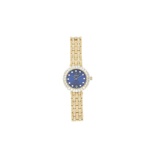 Image of Watches. Product name - Roberto Carati Milania Blue Face Gold Tone Watch M1027 BE-V7 in colour by brand - Roberto Carati