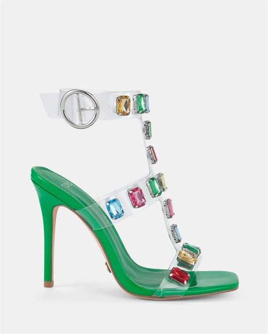 Image of Sandals. Product name - Zikachu Women's Fast Fashion GREEN Novo Sandals in Green colour by brand - NOVO
