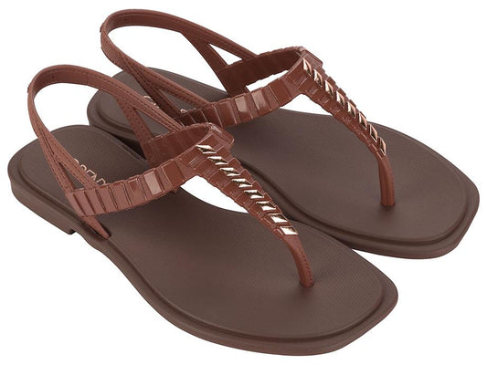 Image of Sandals. Product name - Traditional Sandal Women's Ipanema BROWN GRENDENE in Brown colour by brand - IPANEMA