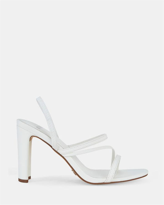 Image of Sandals. Product name - Laia Women's Strappy High Heel WHITE Novo Sandals in White colour by brand - NOVO