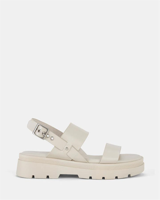 Image of Sandals. Product name - Taffy Women's Strappy Flat CREAM Novo Sandals in Cream colour by brand - NOVO