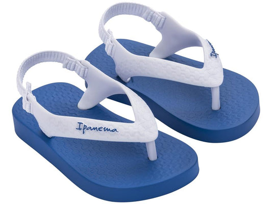 Image of Sandals. Product name - Classic Baby Women's Ipanema BLUE/WHITE GRENDENE in Blue/White colour by brand - IPANEMA