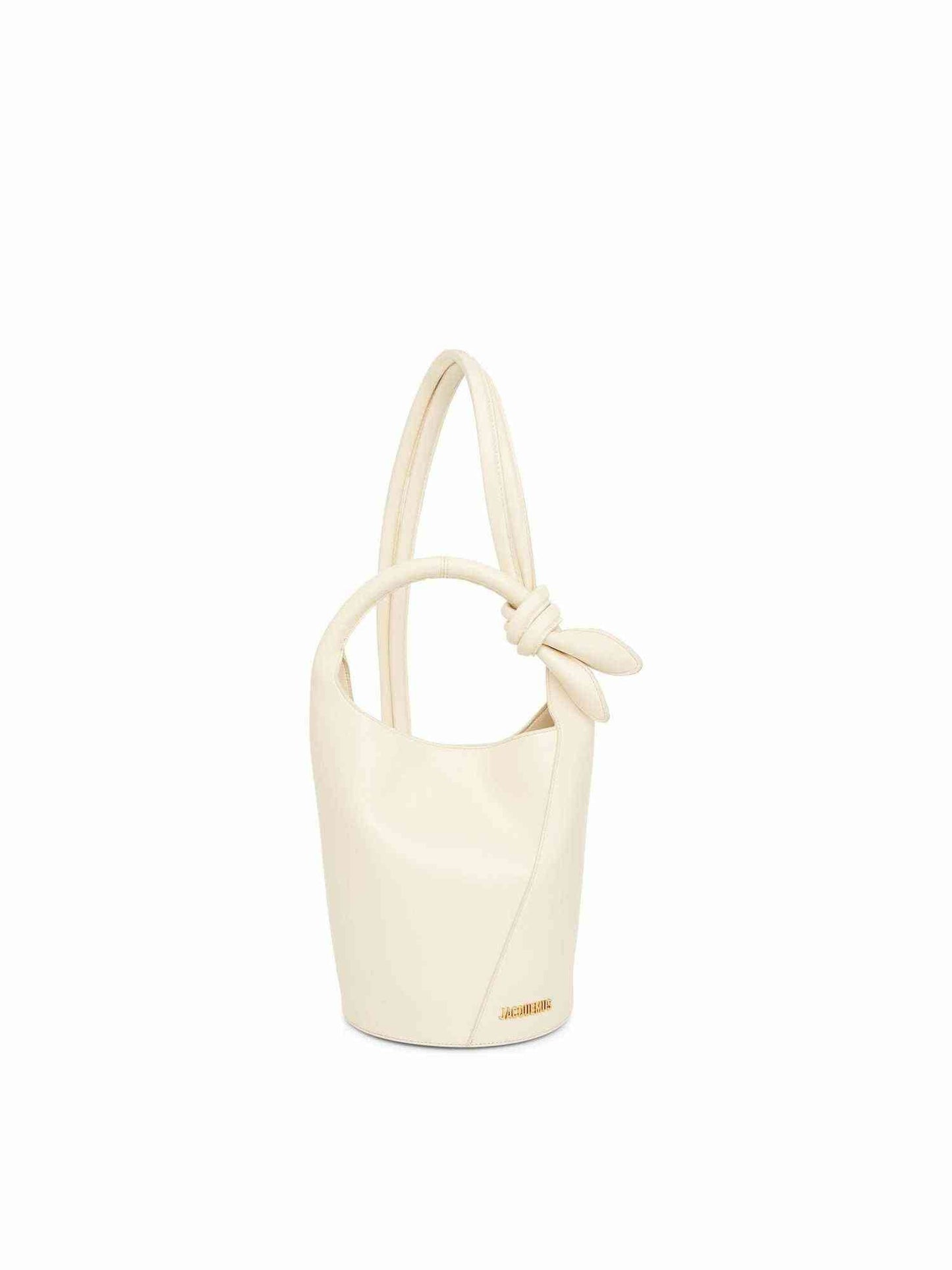 Image of Bags. Product name - Le Petit Tourni Leather Bag in White colour by brand - JACQUEMUS