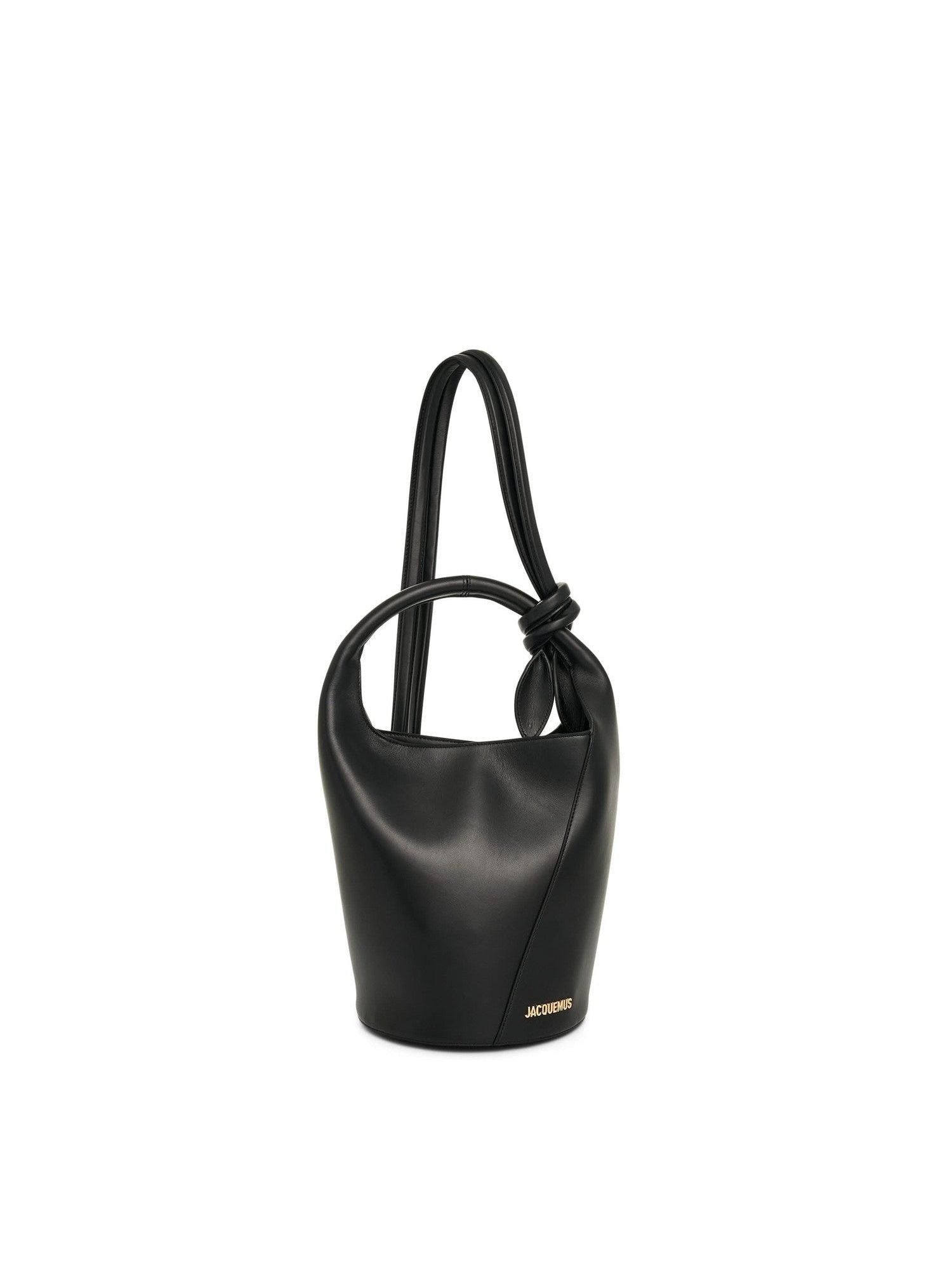 Image of Bags. Productname: JACQUEMUS Le Petit Tourni Leather Bag in Black colour by brand - JACQUEMUS