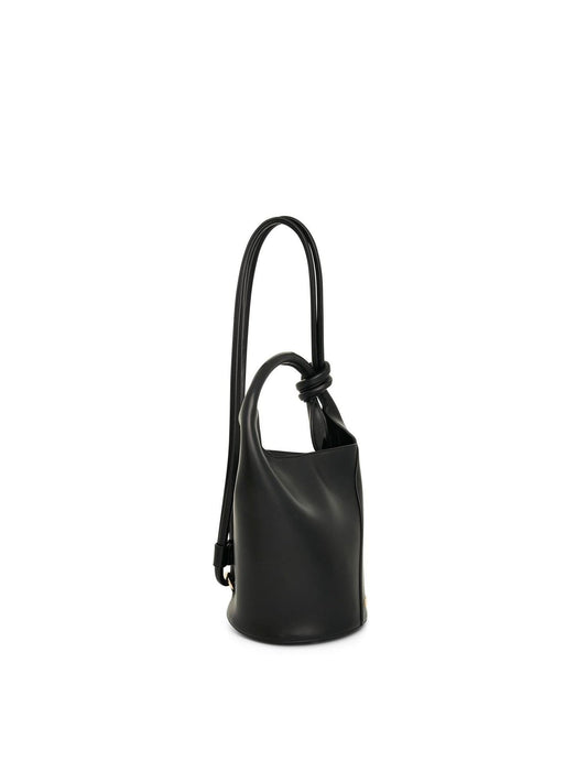 JACQUEMUS Le Petit Tourni Leather Bag (Black)