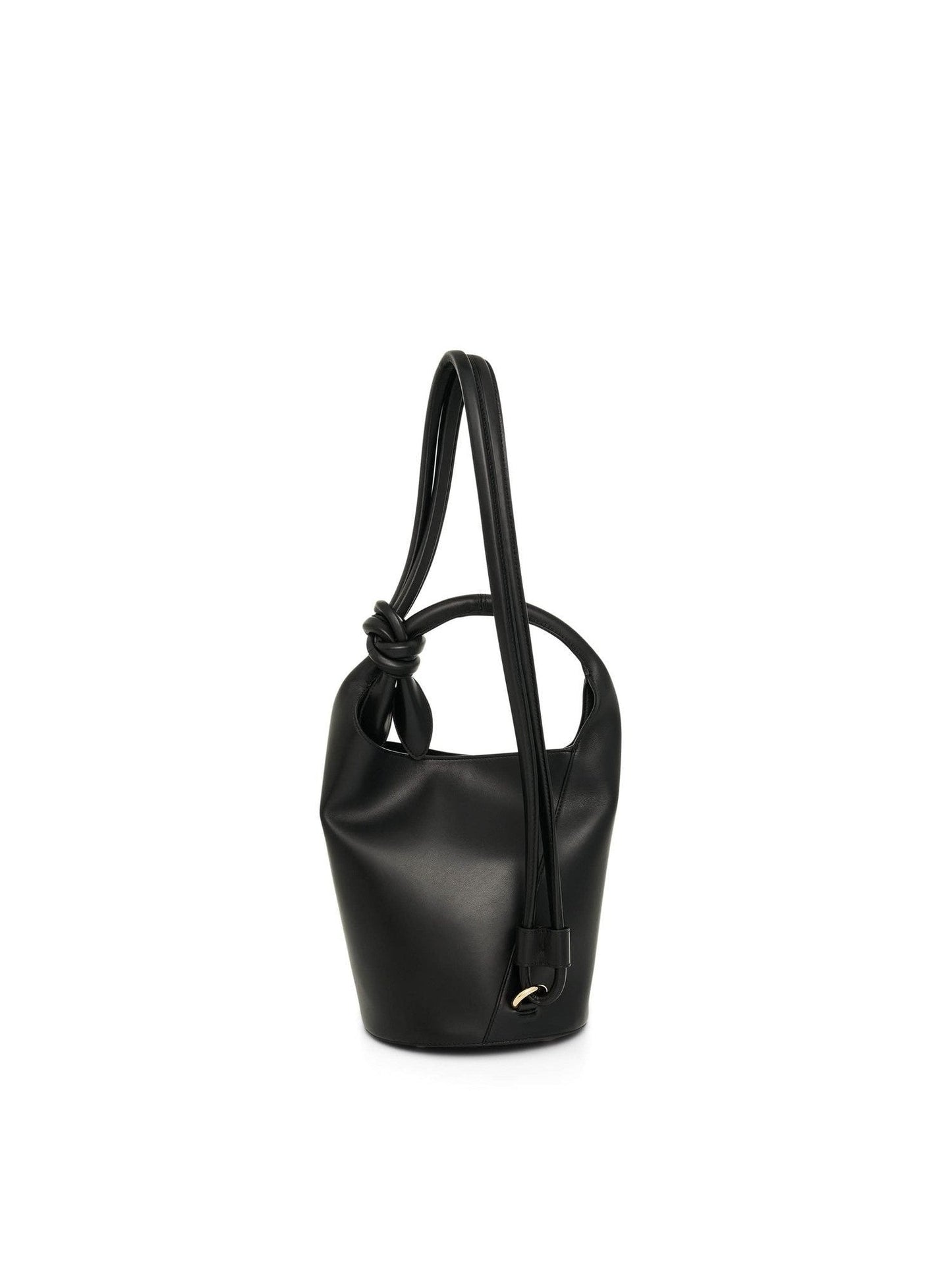 JACQUEMUS Le Petit Tourni Leather Bag (Black)