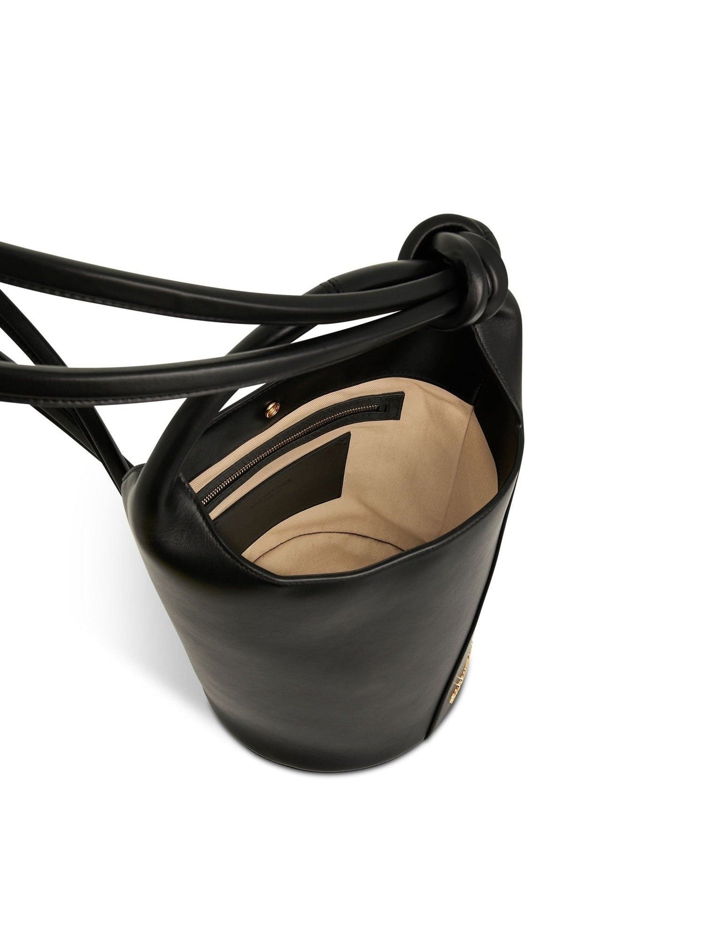 JACQUEMUS Le Petit Tourni Leather Bag (Black)