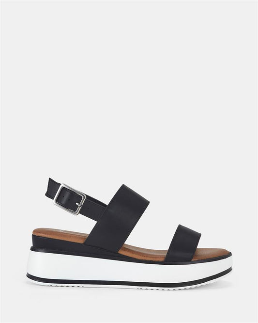 Image of Boots. Product name - Brydie Women's Wedge BLACK Novo Wedges in Black colour by brand - NOVO