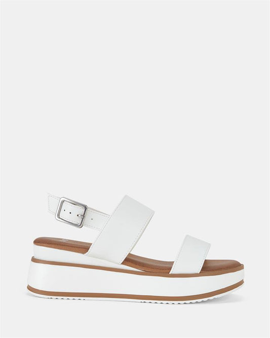 Image of Boots. Product name - Brydie Women's Wedge WHITE Novo Wedges in White colour by brand - NOVO