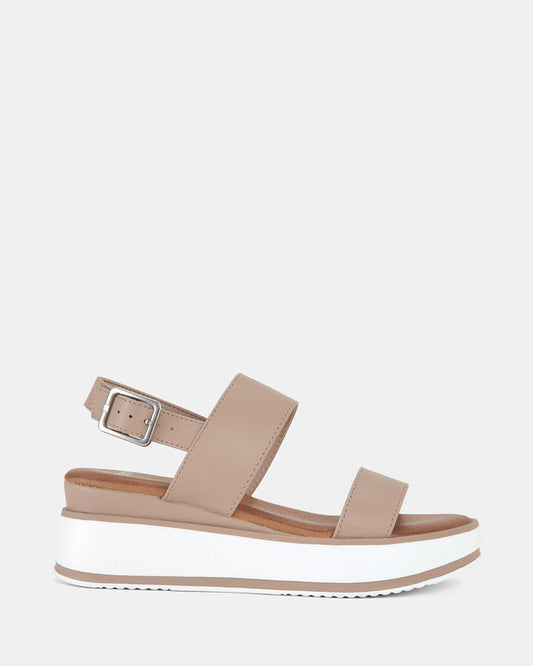 Image of Boots. Product name - Brydie Women's Wedge NUDE Novo Wedges in Nude colour by brand - NOVO
