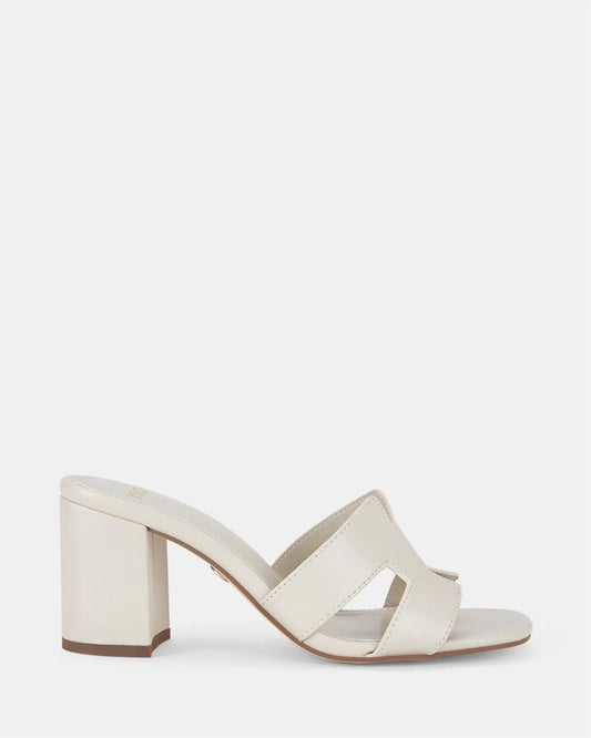 Image of Sandals. Product name - Francine Women's Peep Toe CREAM Novo Sandals in Cream colour by brand - NOVO