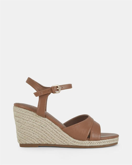 Image of Boots. Product name - Boavista Women's Wedge CARAMEL Novo Wedges in Caramel colour by brand - NOVO