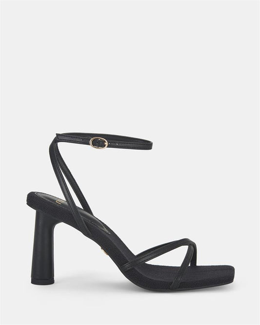 Image of Sandals. Product name - Laramie Women's Strappy High Heel BLACK Novo Sandals in Black colour by brand - NOVO