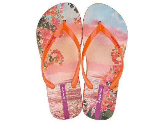 Image of Sandals. Product name - Unique Women's Ipanema ORANGE MULTI GRENDENE in Orange Multi colour by brand - IPANEMA