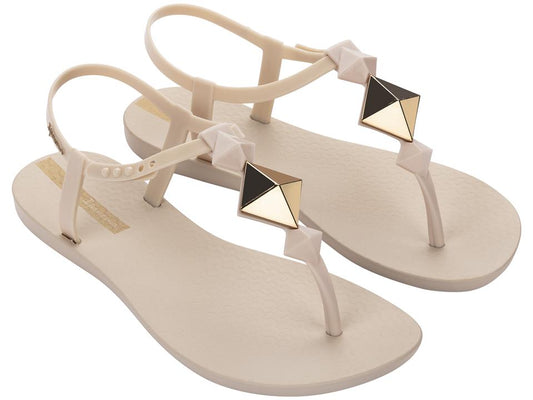 Image of Sandals. Product name - Class Fancy Women's Ipanema BEIGE GRENDENE in Beige colour by brand - IPANEMA
