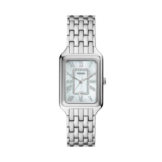 Image of Watches. Productname: Fossil Raquel Three-Hand Date Stainless Steel Watch ES5306 in Watch colour by brand - Fossil