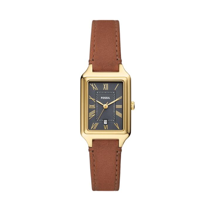 Image of Watches. Productname: Fossil Raquel Three-Hand Date Medium Brown LiteHide Leather Watch ES5303 in Watch colour by brand - Fossil