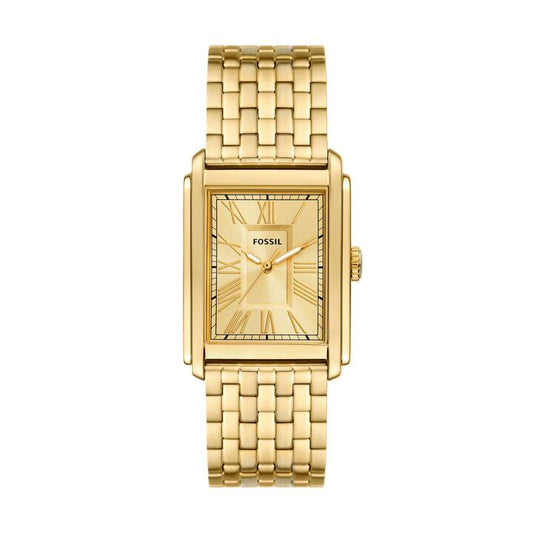 Image of Watches. Productname: Fossil Carraway Three-Hand Gold-Tone Stainless Steel Watch FS6009 in Watch colour by brand - Fossil